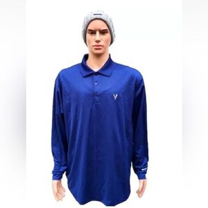 NEW Nike LS Dri-FIT Tech Golf Polo Shirt Men's - XL - Blue
